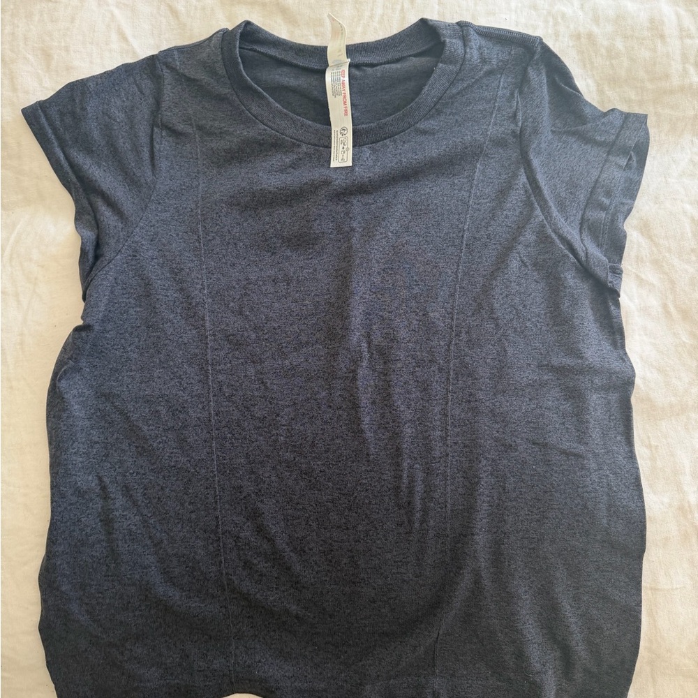 FP Movement by Free People Short Sleeve Crew Tee — Charcoal Navy
